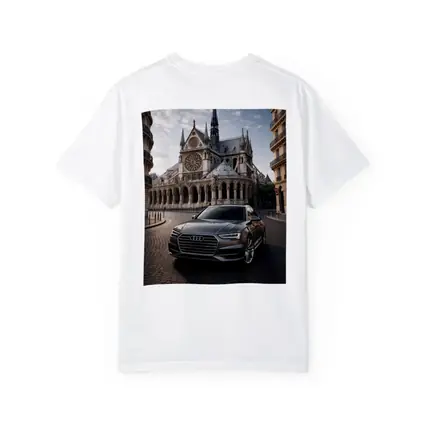 Audi A6 Parked Before Notre Dame Paris