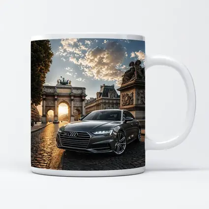 Audi A6 Parked Near Paris Arch