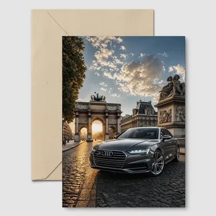 Audi A6 Parked Near Paris Arch