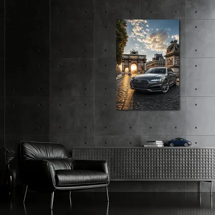 Audi A6 Parked Near Paris Arch