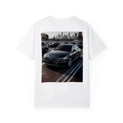 Audi A8 Dark Gray City Parking Lot