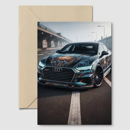 Audi A7 Custom Dragon Wrap Urban Street