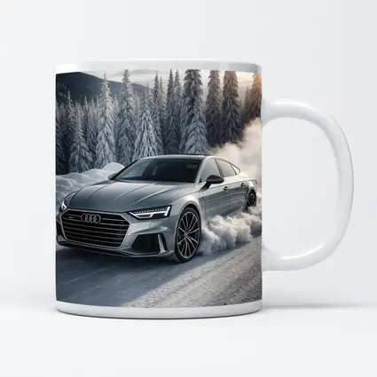 Audi A7 Drifting Through Snowy Winter Road
