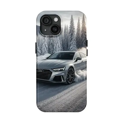 Audi A7 Drifting Through Snowy Winter Road