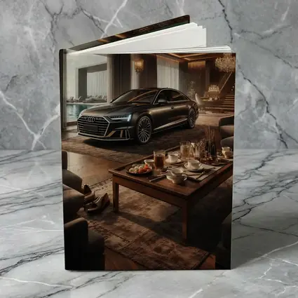Audi A8 Parked Inside Luxury Living Room