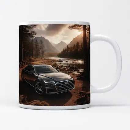 Audi A8 Parked Near Forest River