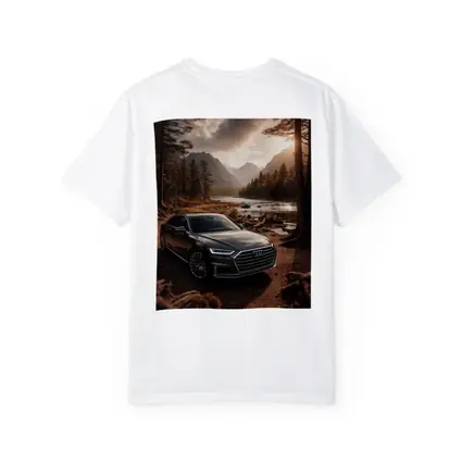 Audi A8 Parked Near Forest River