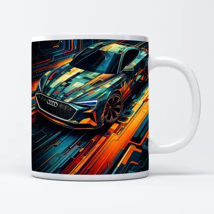 Audi E-Tron GT Futuristic Circuit Art