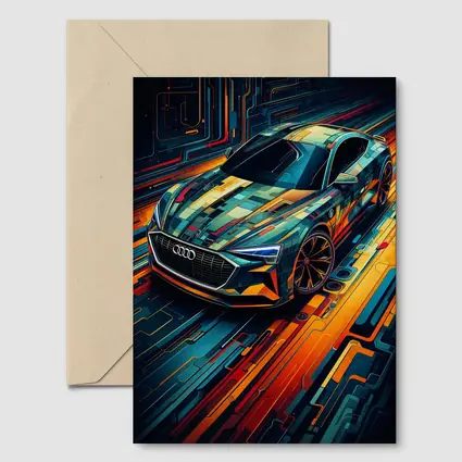 Audi E-Tron GT Futuristic Circuit Art