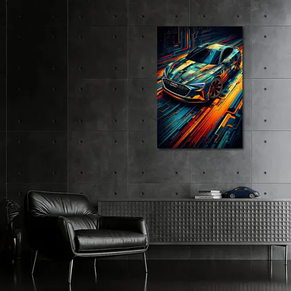 Audi E-Tron GT Futuristic Circuit Art