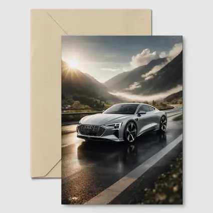 Audi E-Tron GT Silver Mountain Road