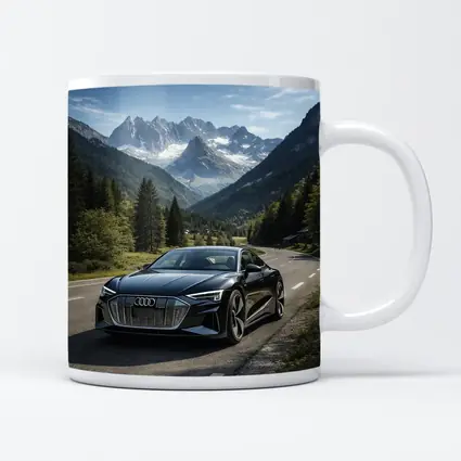 Audi E Tron GT Alpine Mountain Road