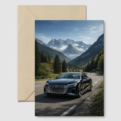 Audi E Tron GT Alpine Mountain Road