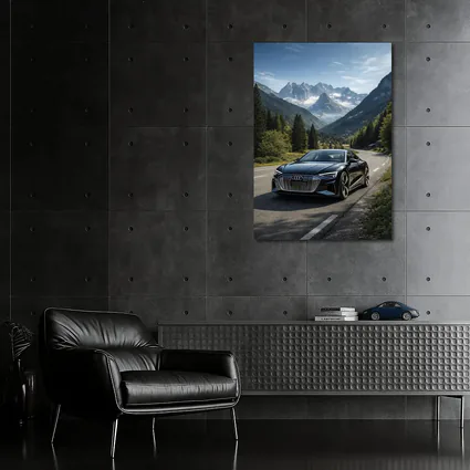 Audi E Tron GT Alpine Mountain Road