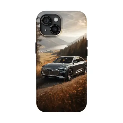 Audi E-Tron SUV Mountain Valley Road