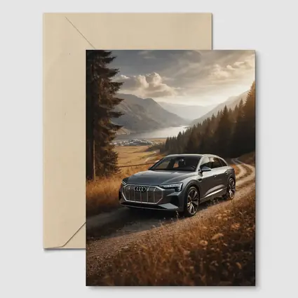 Audi E-Tron SUV Mountain Valley Road