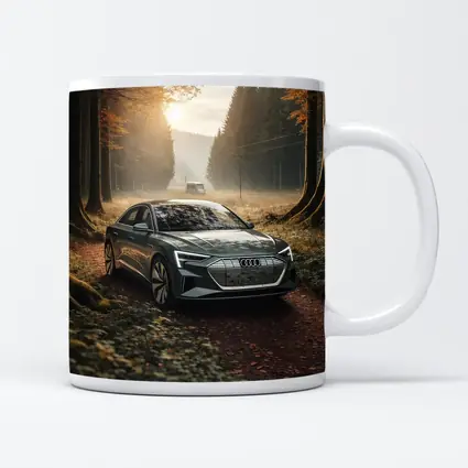 Audi E Tron Forest Road Morning Light