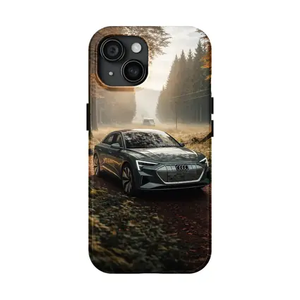 Audi E Tron Forest Road Morning Light