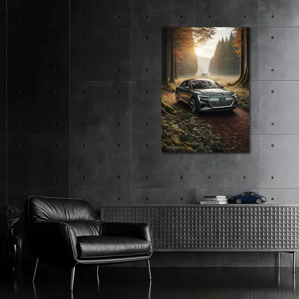 Audi E Tron Forest Road Morning Light