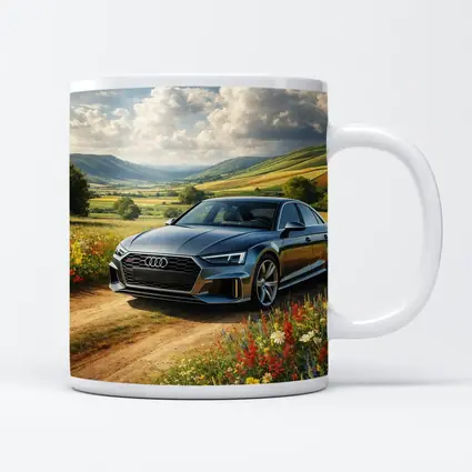 Audi A8 Sedan Countryside Wildflower Field