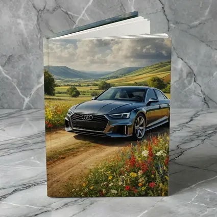 Audi A8 Sedan Countryside Wildflower Field