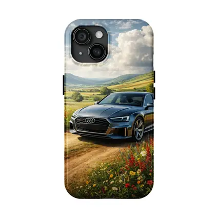 Audi A8 Sedan Countryside Wildflower Field