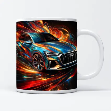 Audi Q8 Dynamic Abstract Swirling Flames Art