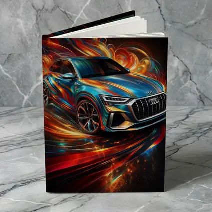 Audi Q8 Dynamic Abstract Swirling Flames Art