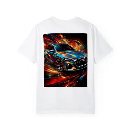 Audi Q8 Dynamic Abstract Swirling Flames Art