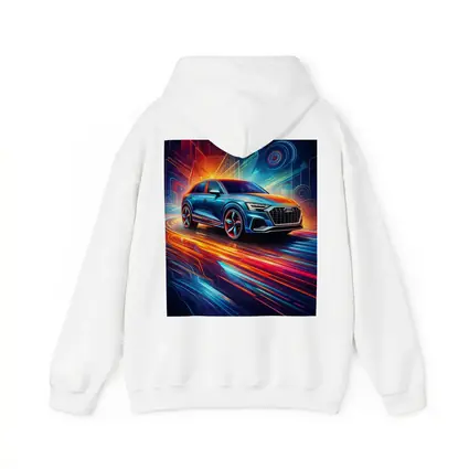 Audi Q8 Neon Abstract Digital Art