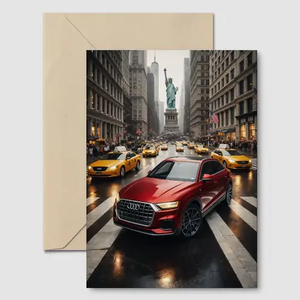 Audi Q8 Red SUV New York City