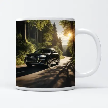Audi Q3 Black SUV Forest Road Drive