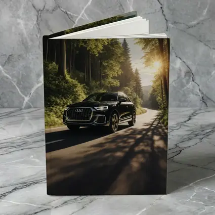 Audi Q3 Black SUV Forest Road Drive