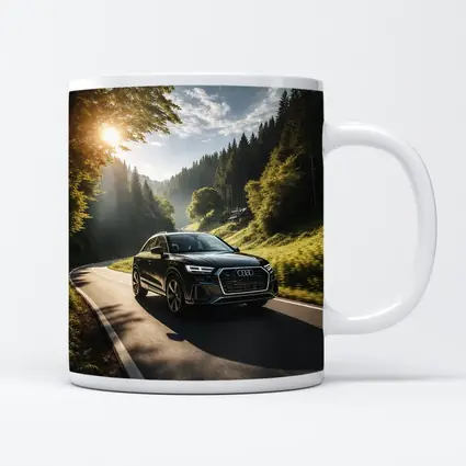 Audi Q3 Black SUV Forest Road Drive