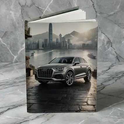 Audi Q7 SUV Hong Kong City Skyline