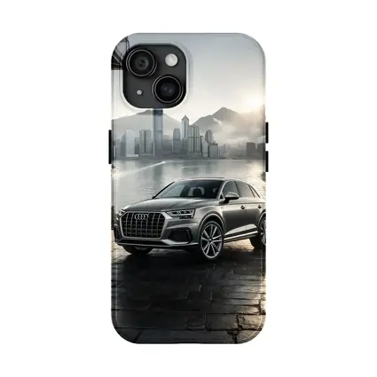 Audi Q7 SUV Hong Kong City Skyline