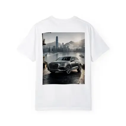 Audi Q7 SUV Hong Kong City Skyline