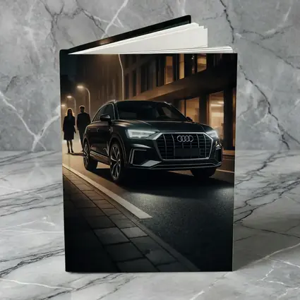 Audi Q3 Black SUV Night City Street