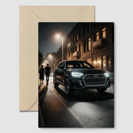 Audi Q3 Dark City Street Night Scene