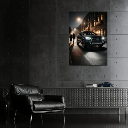 Audi Q3 Dark City Street Night Scene
