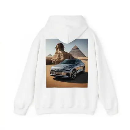 Audi Q8 Silver SUV Egypt Pyramids