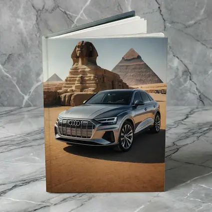 Audi Q8 Silver SUV Egypt Pyramids
