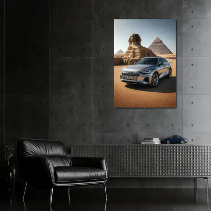 Audi Q8 Silver SUV Egypt Pyramids