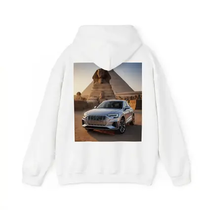 Audi Q8 Silver SUV Egypt Pyramids Sphinx