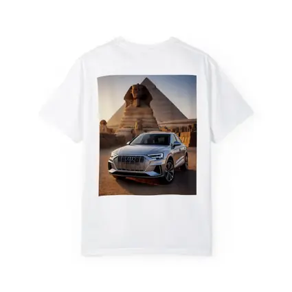 Audi Q8 Silver SUV Egypt Pyramids Sphinx