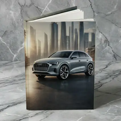 Audi Q8 Silver SUV City Skyline
