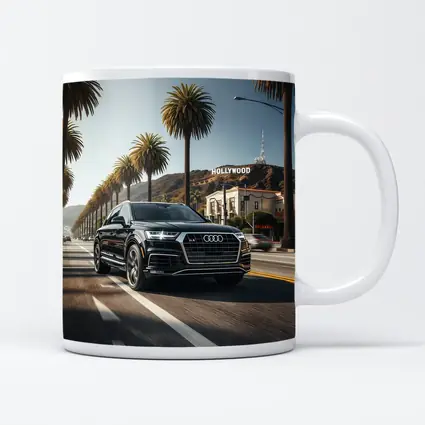 Audi Q7 Cruising Hollywood Los Angeles Street
