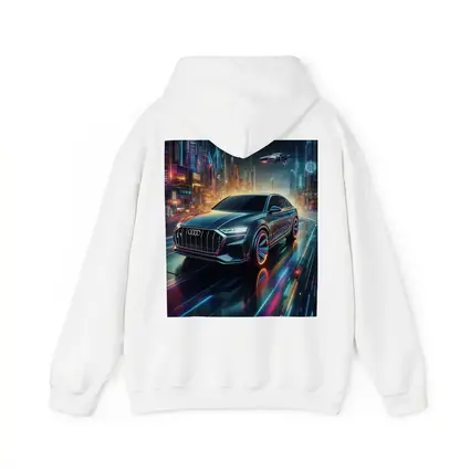 Audi Q8 Neon Futuristic City Night Drive
