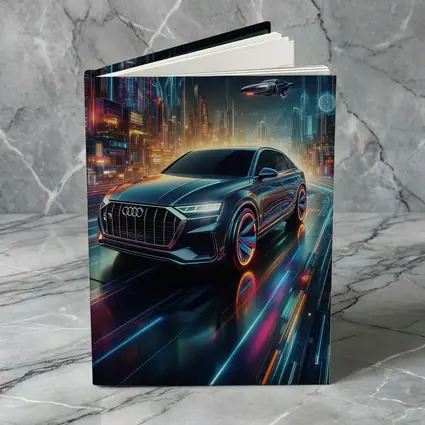 Audi Q8 Neon Futuristic City Night Drive