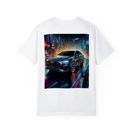 Audi Q8 Neon Futuristic City Night Drive
